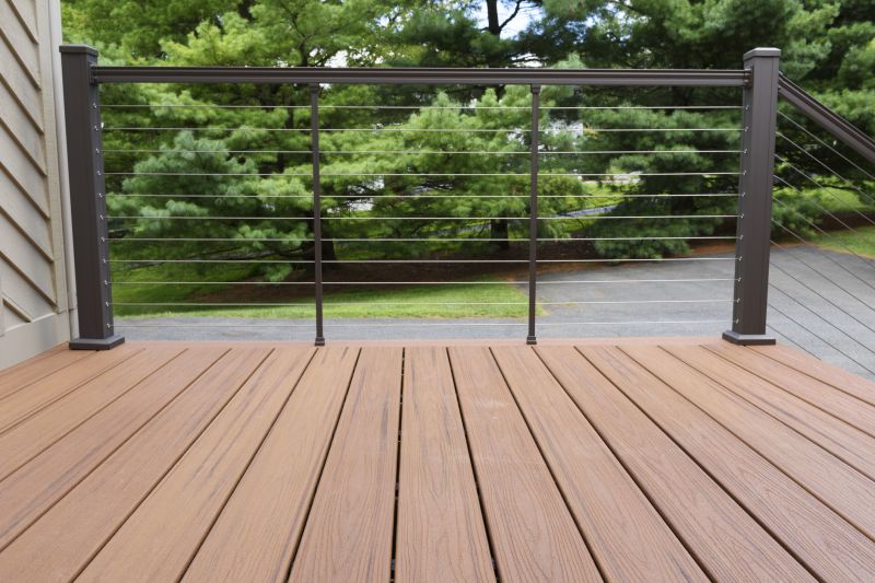 Elegant deck with railing