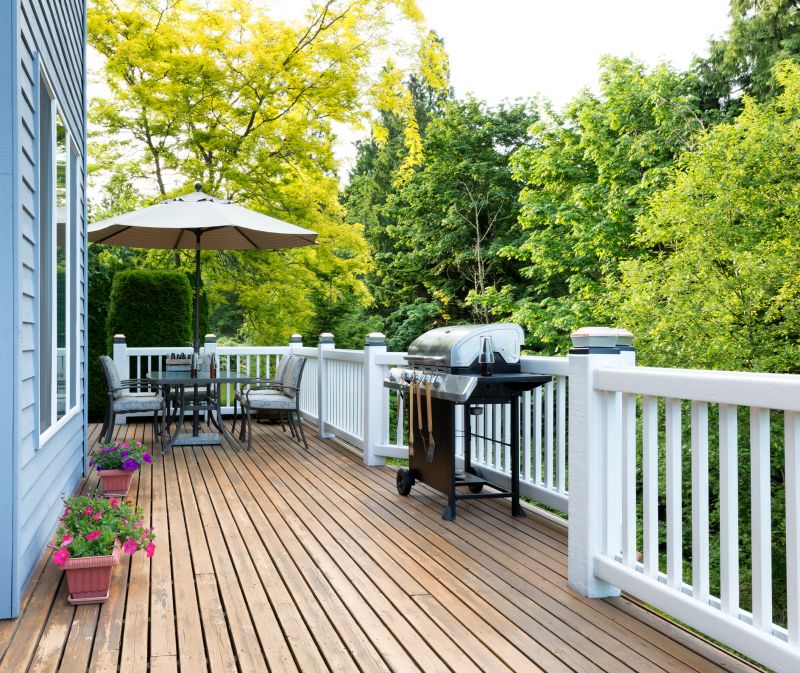 Deck with outdoor kitchen