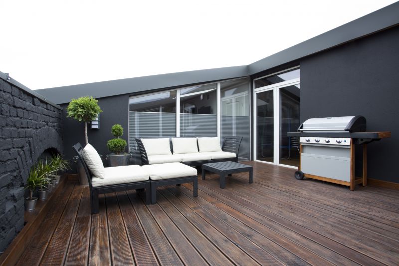 Modern backyard deck